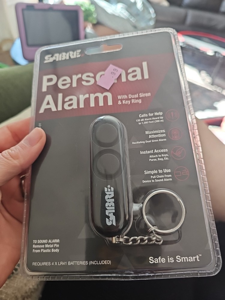 Sabre Black Plastic Personal Security Alarm