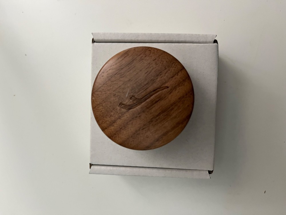 Flair 58.5mm Palm Tamper, Flat Base, Walnut