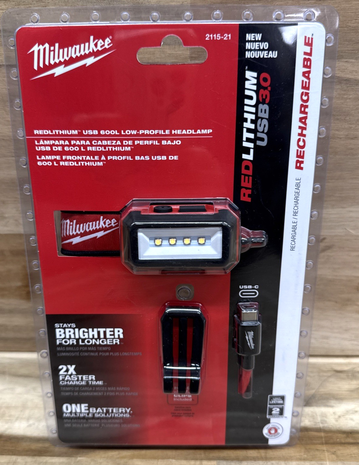 Milwaukee 2115-21 LED Rechargeable Contractor Headlamp 600 Lumens - DN63