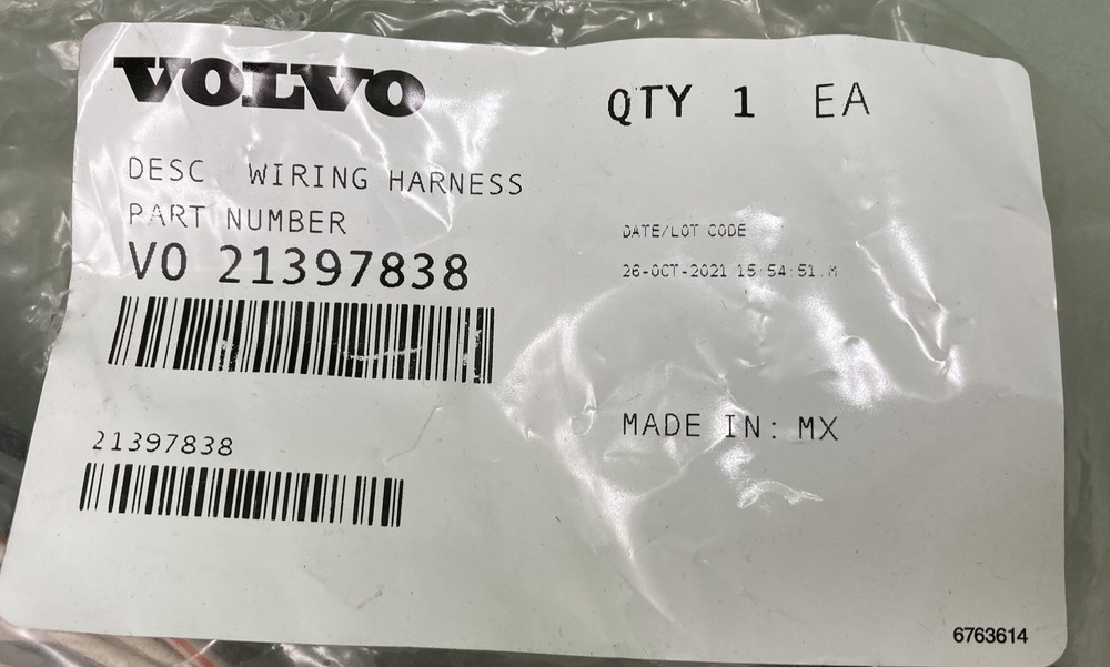 New Genuine Volvo 21397838 Multi-Purpose Wire Cable