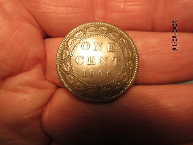 1906 Canada One Cent Edwardvs VII Large Cent - Ungraded