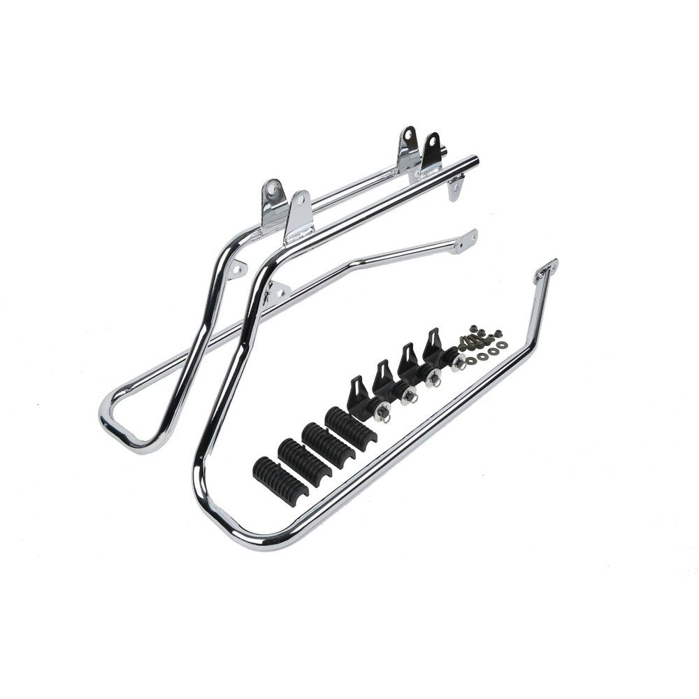 Saddlebag Saddle bag Conversion Brackets Set with Hardware For Harley Softail