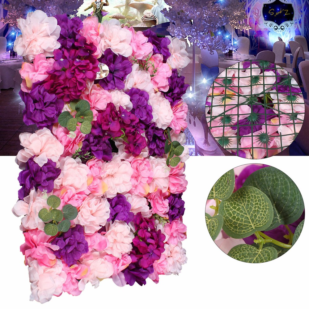 6*Artificial Flower Wall Panel Indoor Outdoor Flower Wall Panel For WeddingDecor