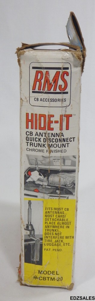 NOS Vintage RMS Hide-It CB Antenna Quick Disconnect Trunk Mount