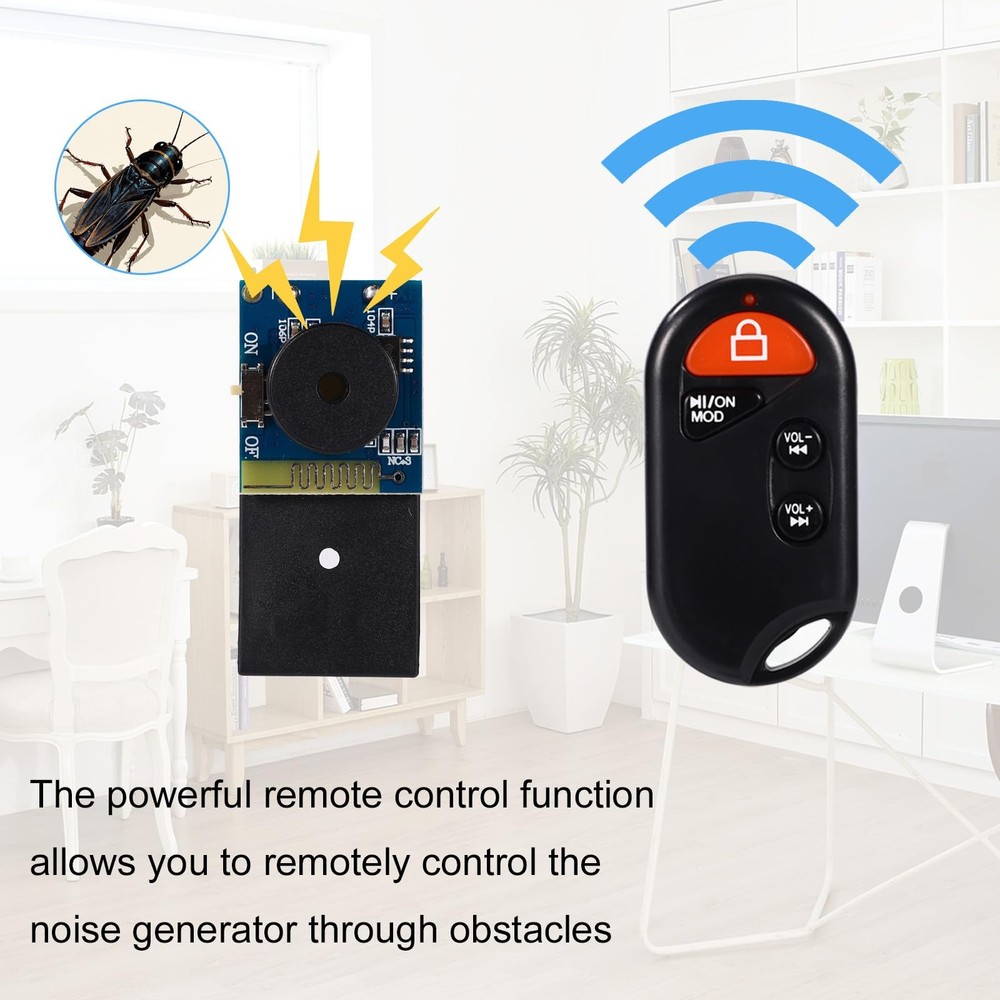 Black Cricket Noise Maker, Beeping Hidden Prank Maker Machine...