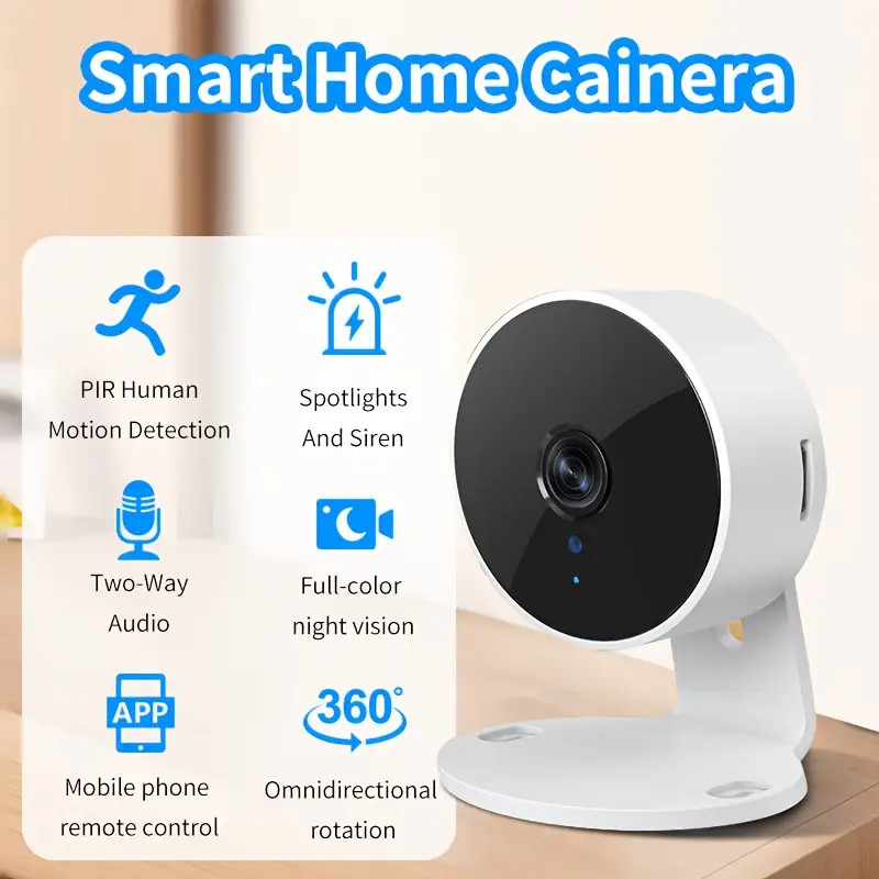 1pc Security Camera HD 4MP Smart WiFi Camera Home Security Features A+ Enhanced