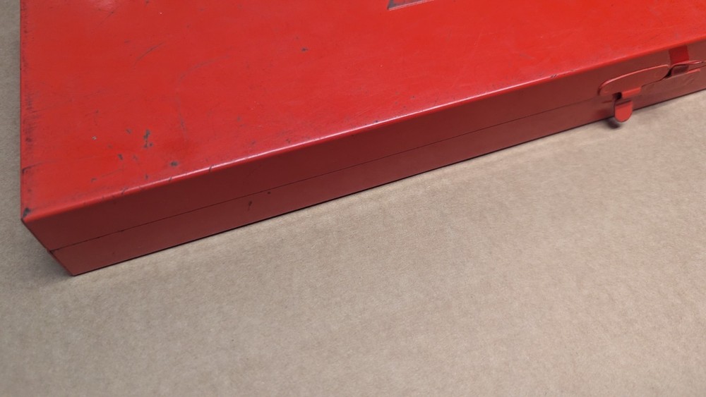 Snap-On Vintage Red Metal Socket Box - Model KRA-284B - Empty Tool Box Only