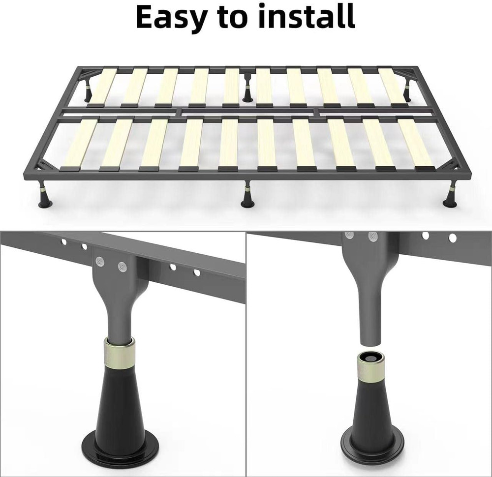 6 Pcs Bed Frame Feet,Feet for Replace Wheels,Risers for Bed Frame,Prevent Slidin