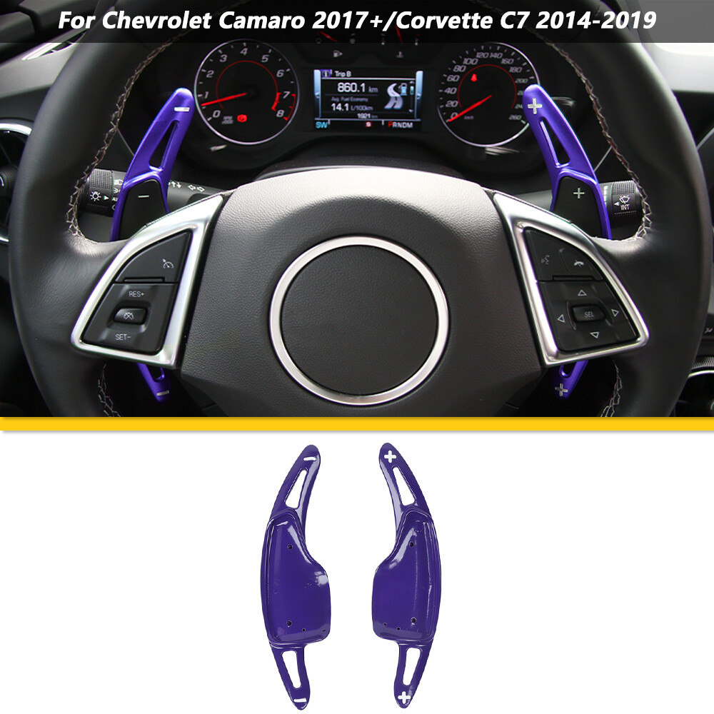 2Pcs Steering Wheel Shift Paddle Shifter Extension Trim For Chevy Camaro 2017-24