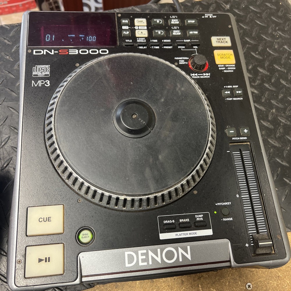 DENON DN-S3000 Digital Turntable CDJ Table Top DJ CD MP3 BlacK Tabletop Control
