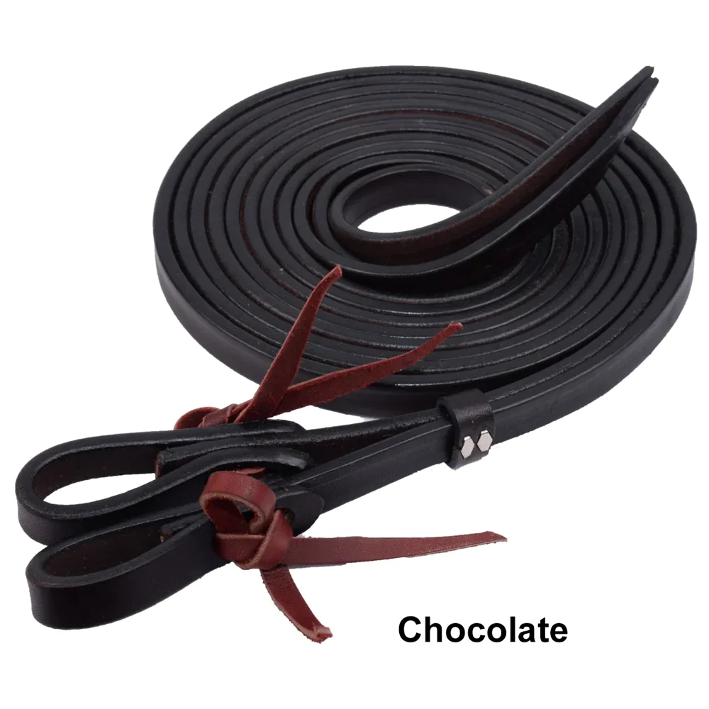4752-580C Circle Y Tie End Split Reins - Chocolate NEW