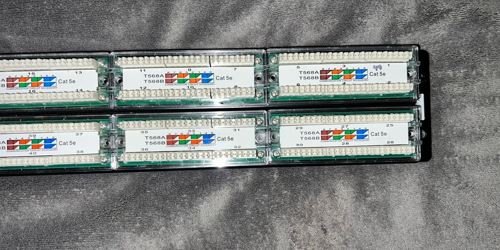 Black Box JPM906A-R5 48 Port Cat5e Feed Through Patch Panel,