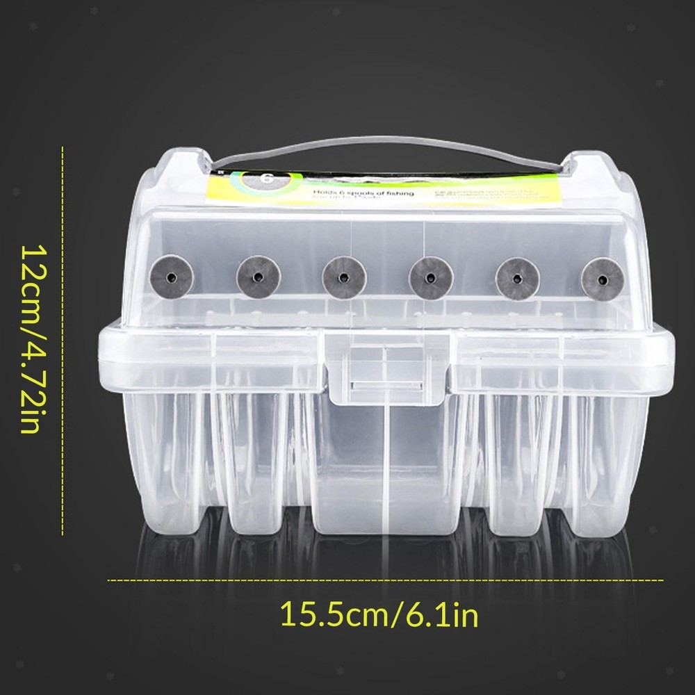 Fishing Line Storage Case Visibility Sturdy 6 Slots Line Spooling Tool Spool