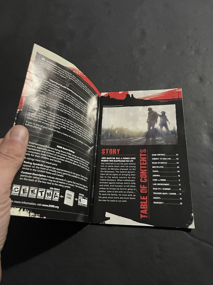 red dead redemption xbox 360 Manual Only