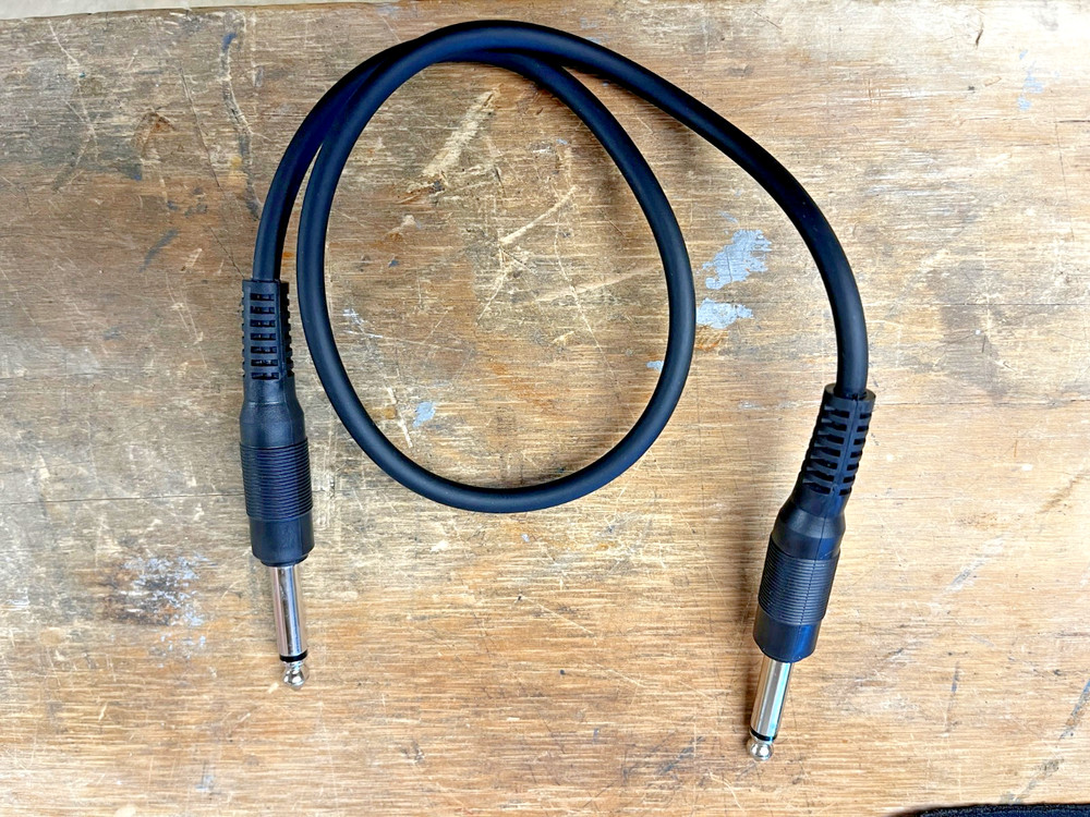 2 Foot 1/4" TS Patch Cable Black