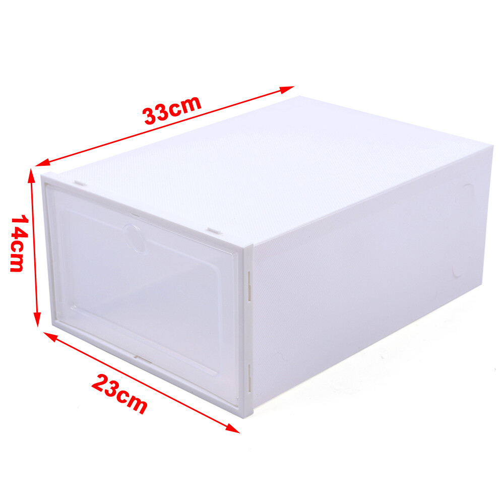 24pcs Clear Shoe Box Stackable Plastic Shoe Storage Organizer Sneaker Container