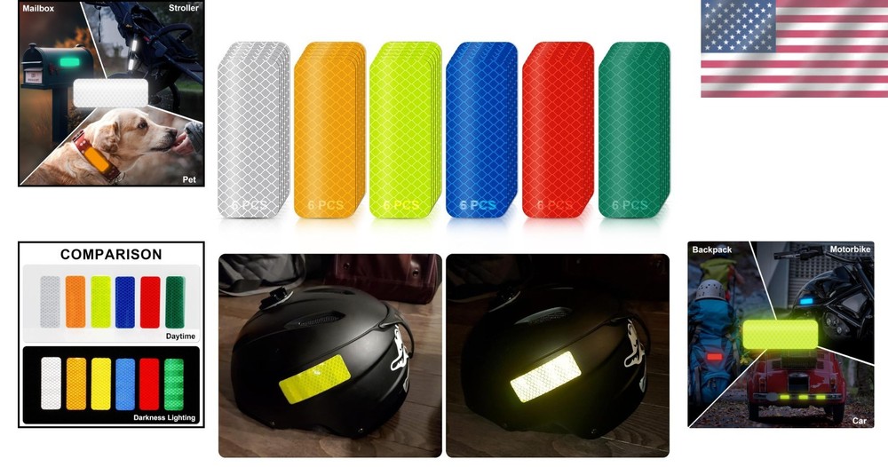 Colorful Reflective Stickers Set