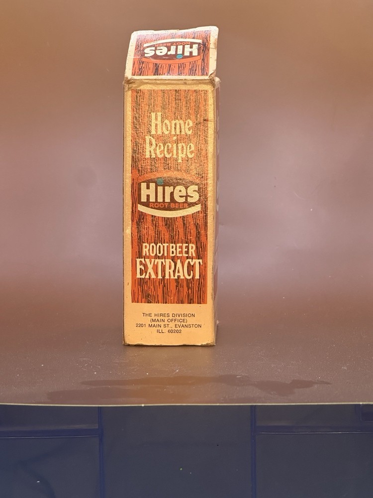 Hires Root Beer Extract in bottle never opened with box