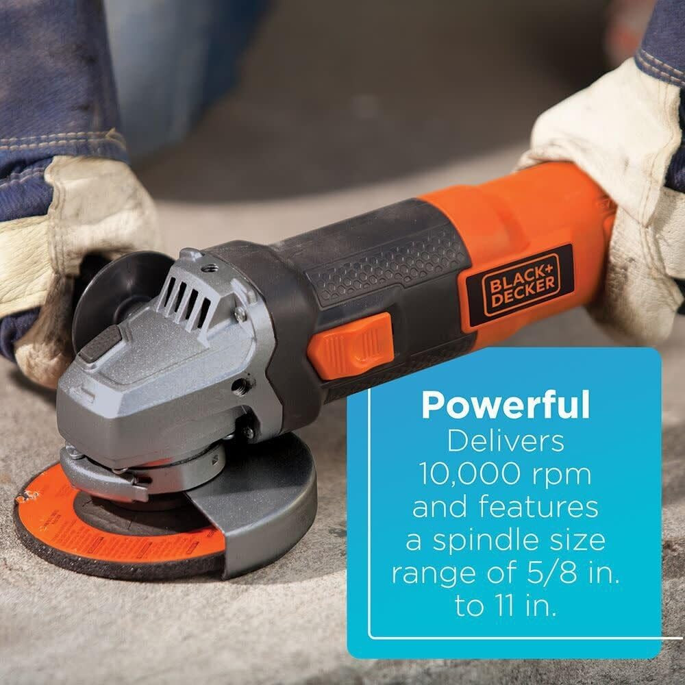 Angle Grinder Tool, 4-1/2-Inch, 6.5-Amp (BDEG400)