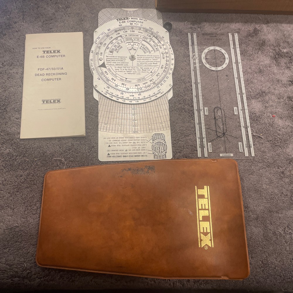 Vintage TELEX E-6B Computer FDF-47 / 50 / 51 Dead Reckoning & Instrument Plotter