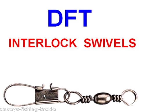 10 INTERLOCK SNAP SWIVELS Sz 3/0 RIG LINE LINKS CLIPS