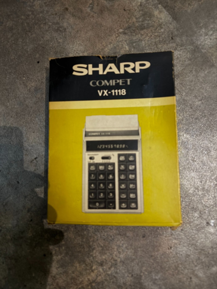 VINTAGE SHARP COMPET VX-1118 CALCULATOR  NEW
