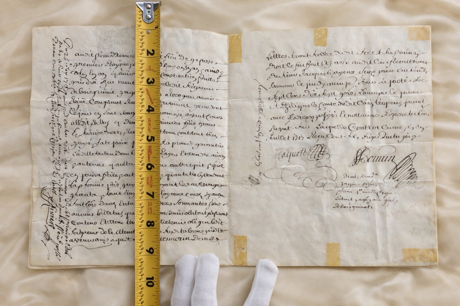 1717 Genoa Italy Notarial Deed Manuscript Signed 18th Century Legal Contract