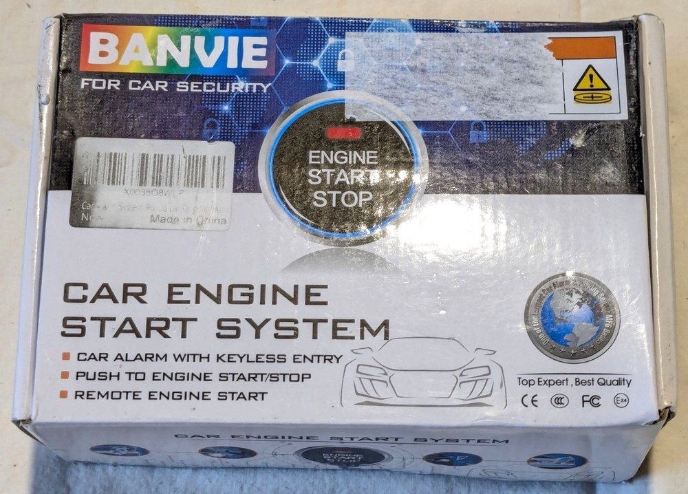 Banvie Car Remote Start System w/Keyless Entry & Push-Button Start NWB