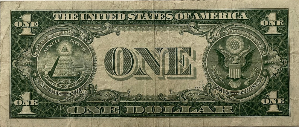 "US $1 Bill" 1935 E 'Silver Certificate' Star* Note Blue Seal - Circulated 💥 🔥
