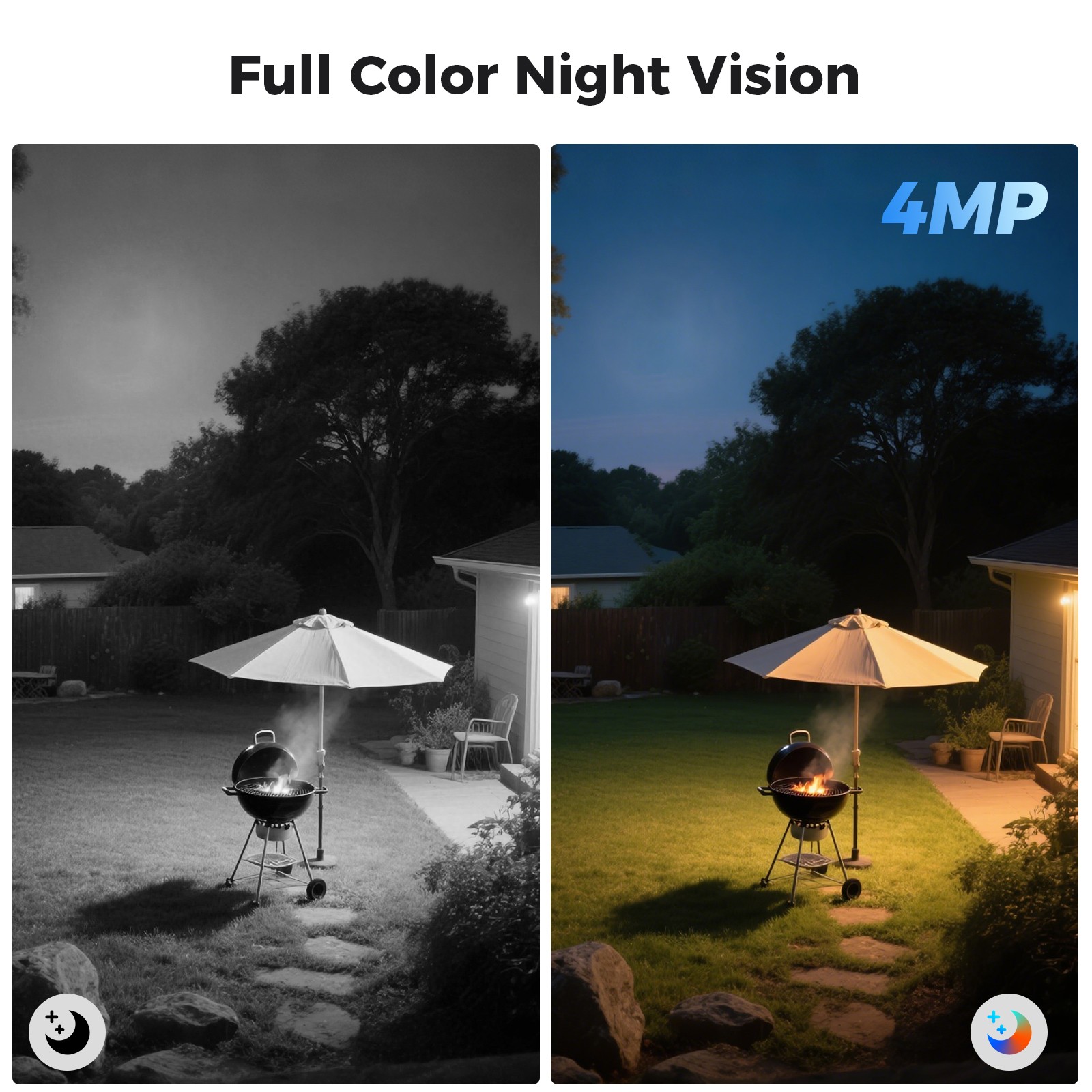 2PCS Hiseeu 4MP Outdoor Solar Battery 2.4G/5G Wifi Audio PIR IP Security Camera