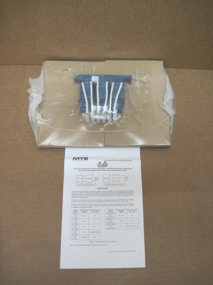 MTE RLW-07P601 3 Phase Reactor