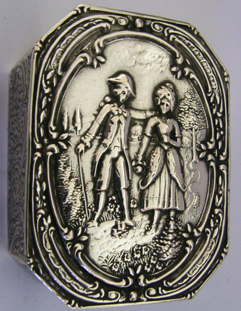 BEAUTIFUL GERMAN HANAU SOLID SILVER TABLE BOX c1900 ANTIQUE 62g