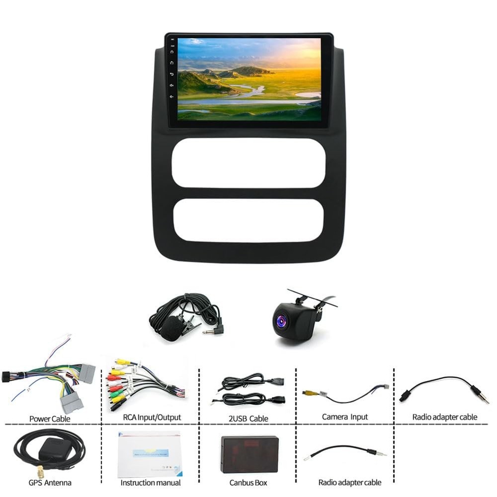 Dodge Ram 03-05 Android 13 9" Double Din Wireless CarPlay Android Auto GPS