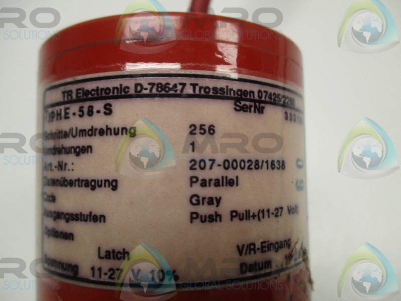 TR ELECTRONIC HE-58-S 2007-00028/1638 ENCODER (REPAIRED) UNMP
