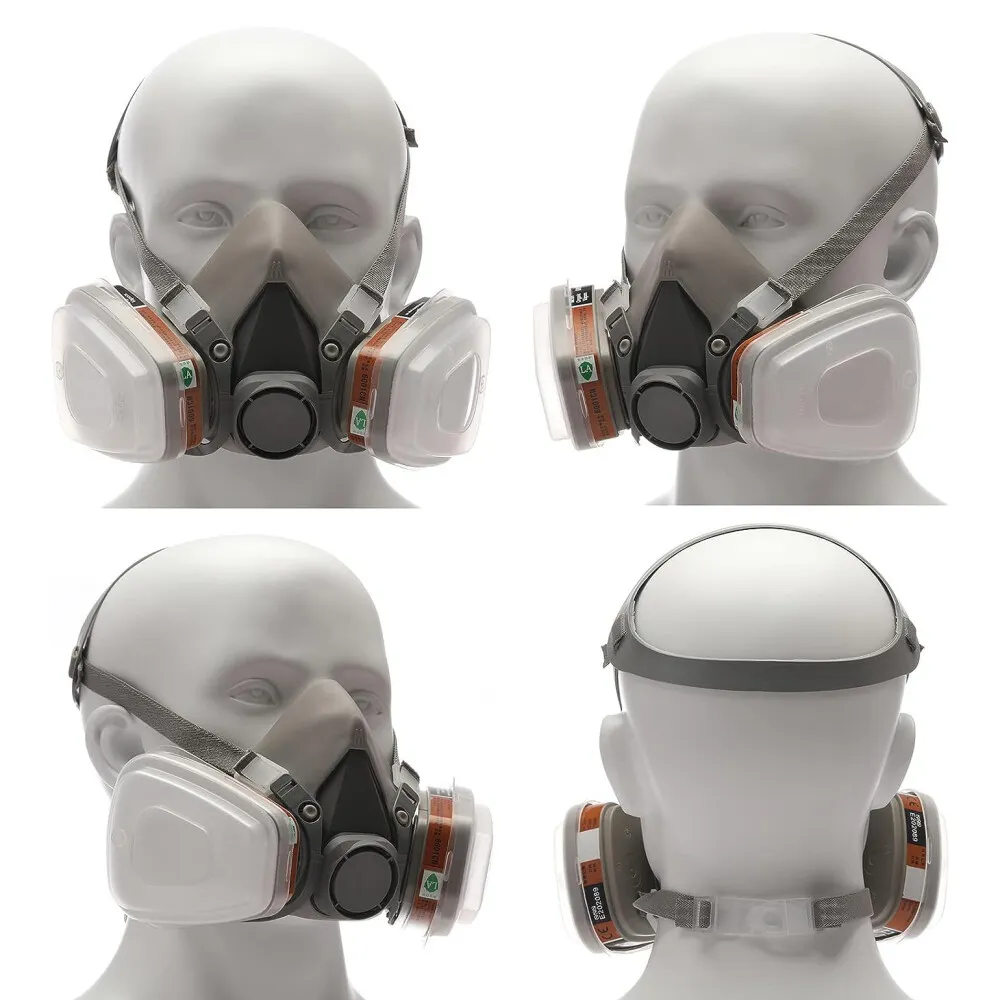 PRO 6200 Half Face Gas Mask Cover Painting Spraying Respirator Work Facepiece