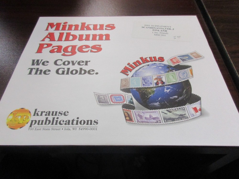 "MINKUS" ALBUM PAGES SCANDINAVIA FINLAND SUPPLEMENT 2001 VOL.2  W/FREE SHP.