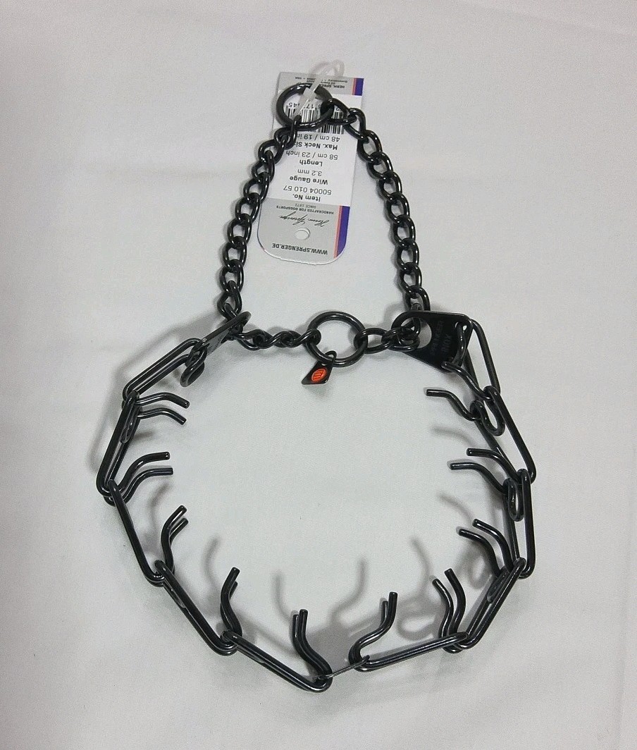 HERM SPRENGER ULTRA-PLUS Training Collar Center-Plate 23" X 3.2 mm, Max Neck 19"