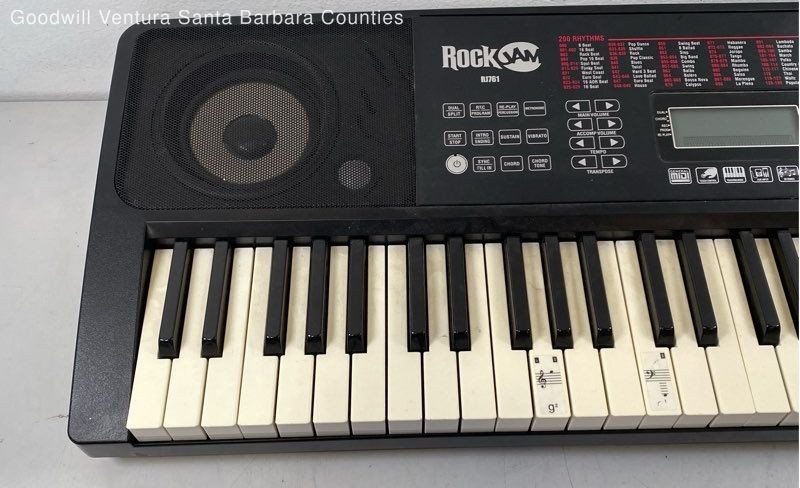 RockJam Black 61 Key Interactive Teaching Electronic Keyboard Kit RJ761 Read