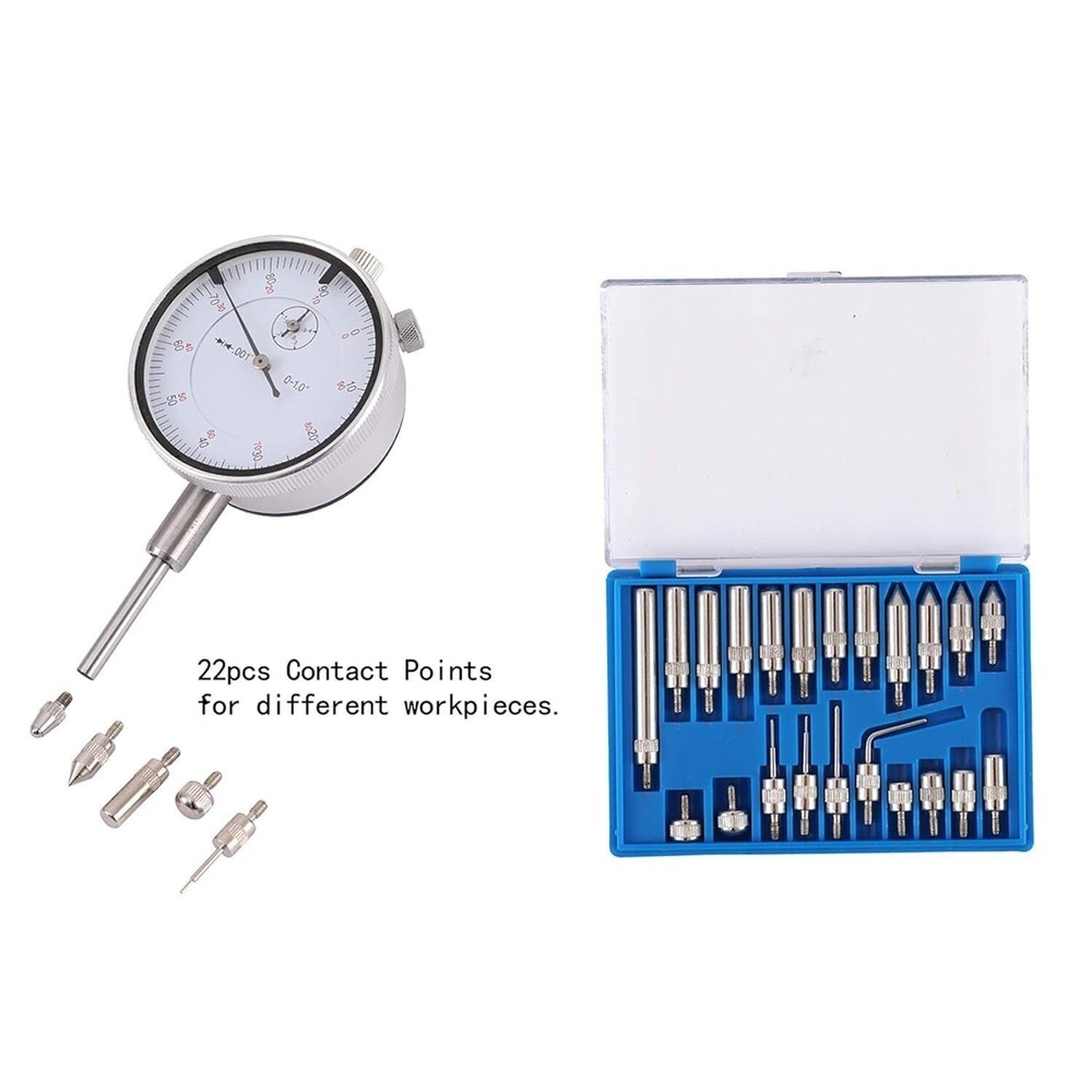 Dial Indicator with Magnetic Base Holder Fine Adjustable Long Arm Professional