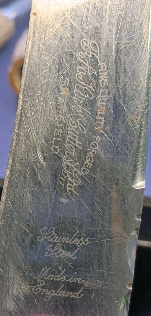 VINTAGE STAG HANDLE MIXED KITCHEN CARVING UTENSILS LOT