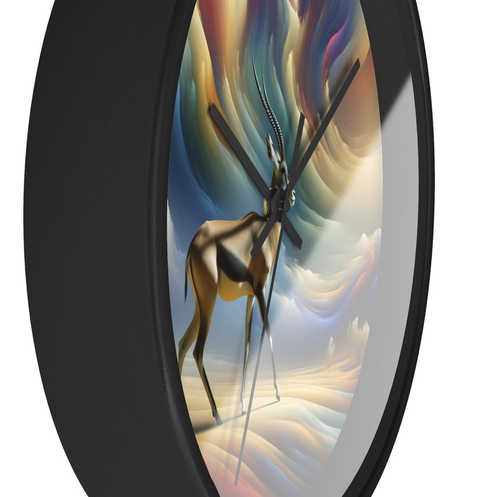 Home Decor Wall Clock Surreal Antelope in Dreamscape