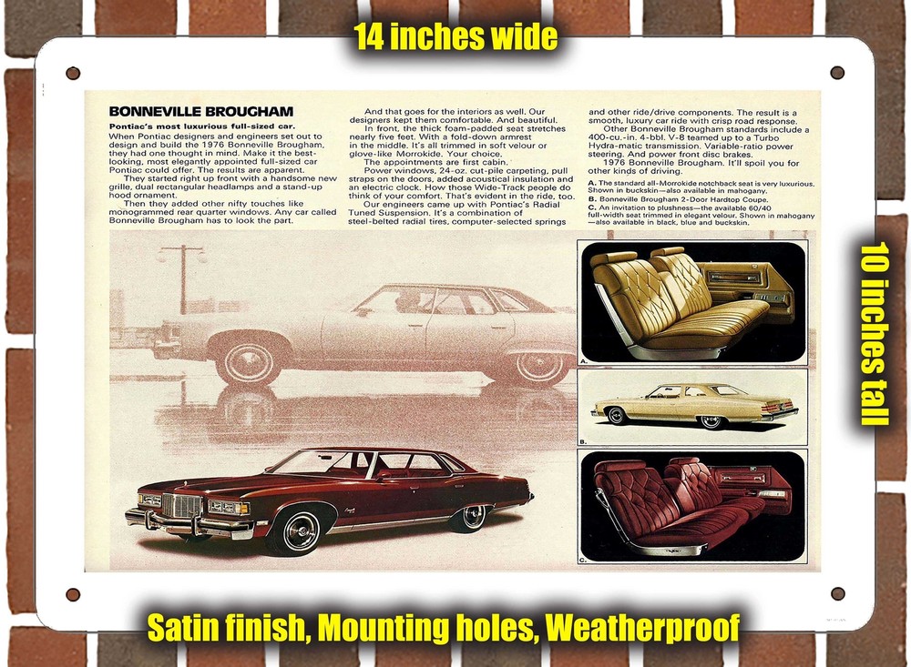 Metal Sign - 1976 Pontiac (Sign Variant #14)