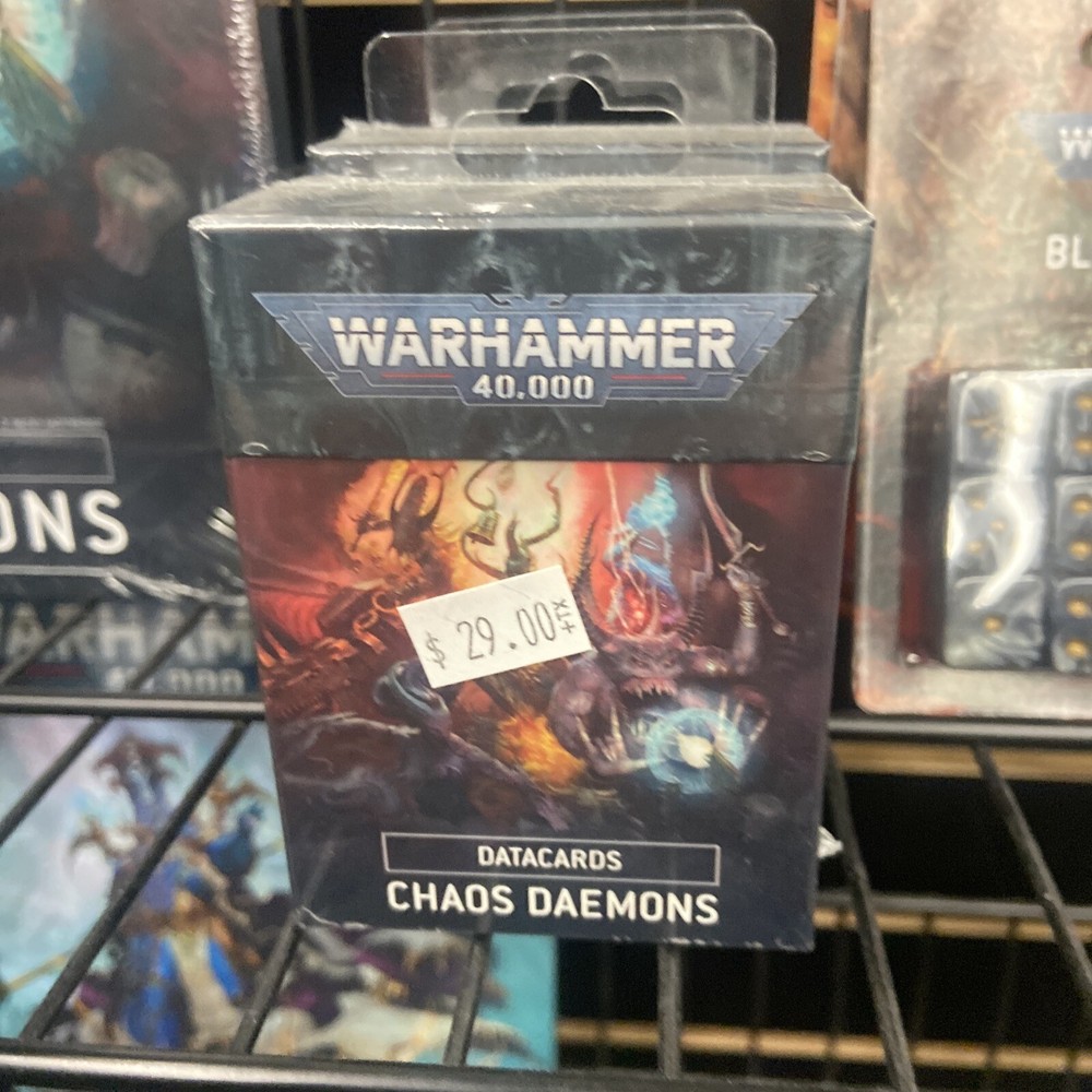 Games Workshop Warhammer 40K Datacards Chaos Daemons 9th Edition OOP