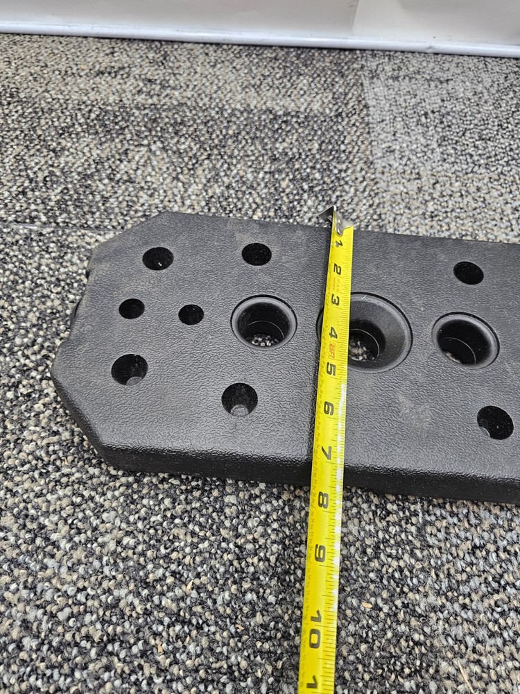 Vinyl Rectangle Weight Plate 10 LBS 14.5" L x 7" Stackable, Black