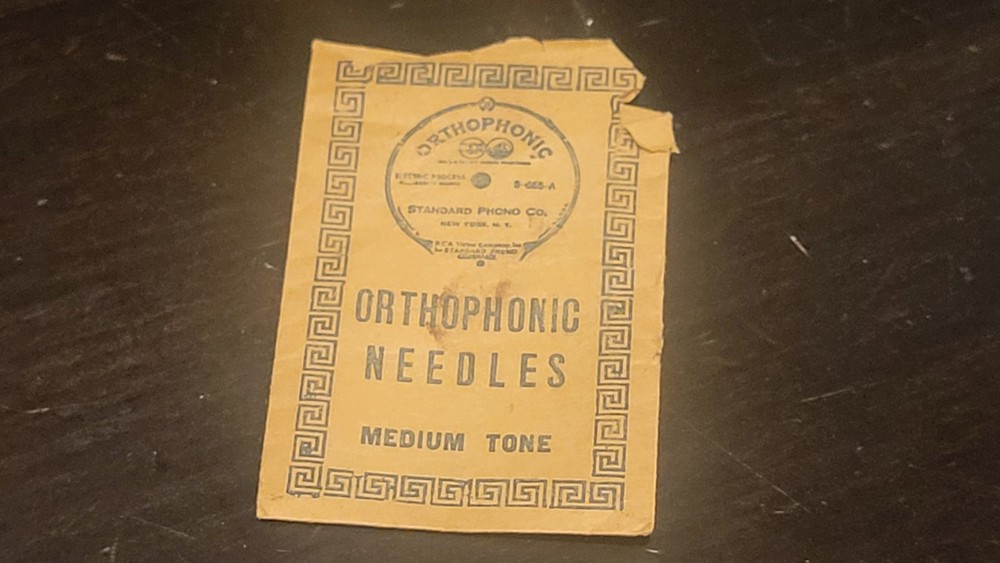 Rare Gramophone phonograph needle Packet Orthophonic - Empty