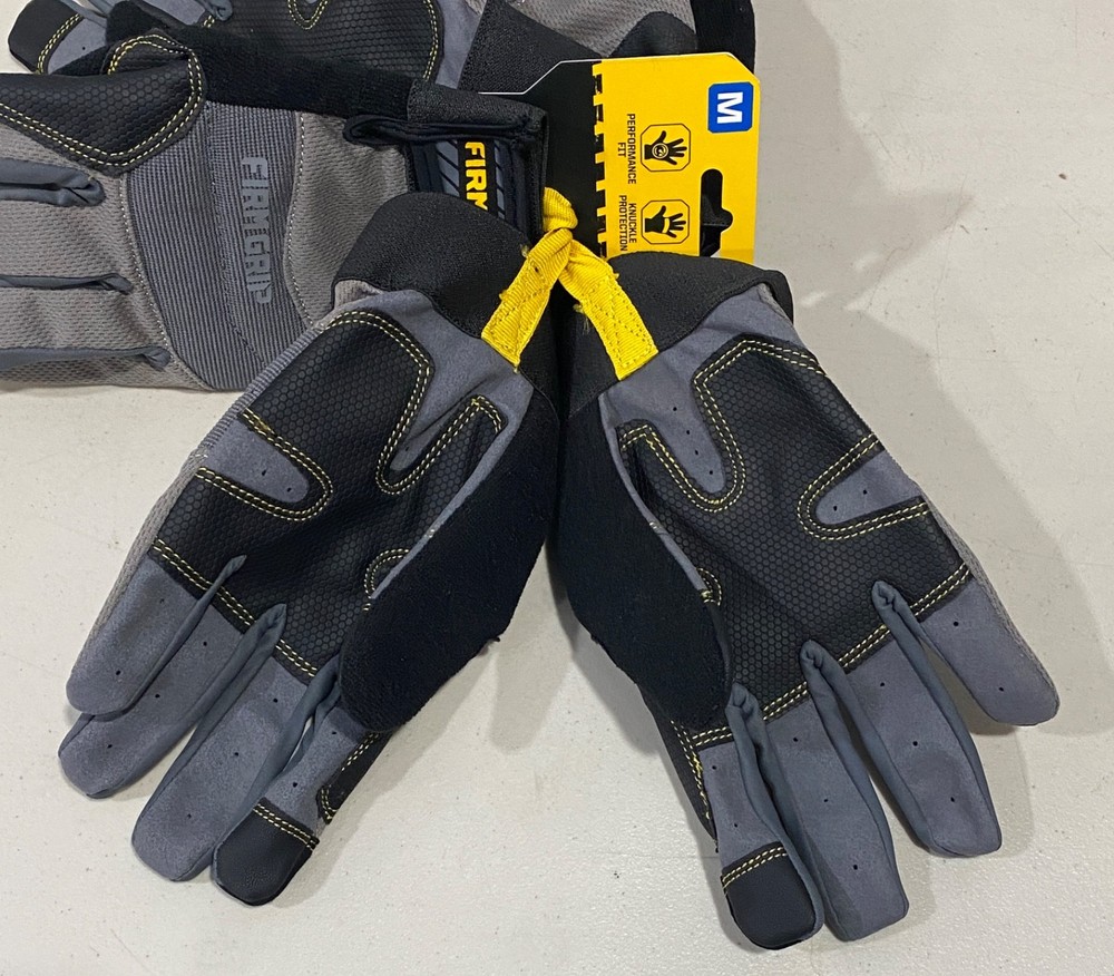 Firm Grip General Purpose Work Gloves - MEDIUM (3-Pack) Touch Screen Compatible