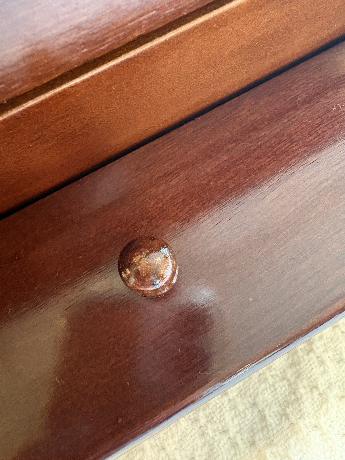 The Bombay Company Letter Desk Organizer Solid Wood Mahogany Hinged Vintage