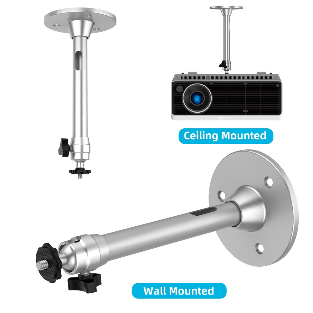 Adjustable Projector Stand - Aluminum Hanger for Wall & Ceiling LCD Installation