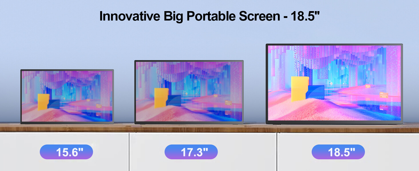 120Hz Gaming Monitor Portable Monitor 18.5" 1920*1080 Freesync Screen HDR FHD