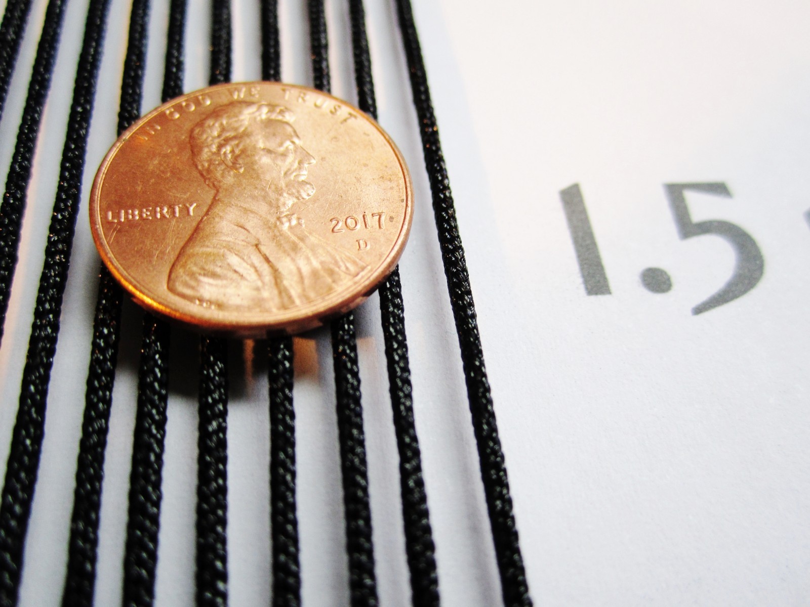 12 Ft Dial Cord String (144") BRAIDED 1.5mm BLACK for Vintage Tube Radio Tuner